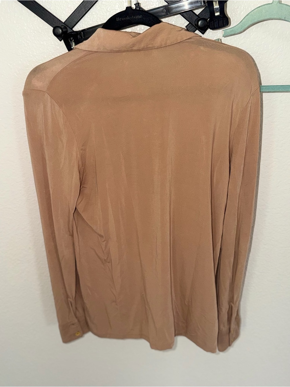 Wilfred Free Women’s XS Tan Brown Long Sleeve Button Down Shirt Blouse - Picture 4 of 4